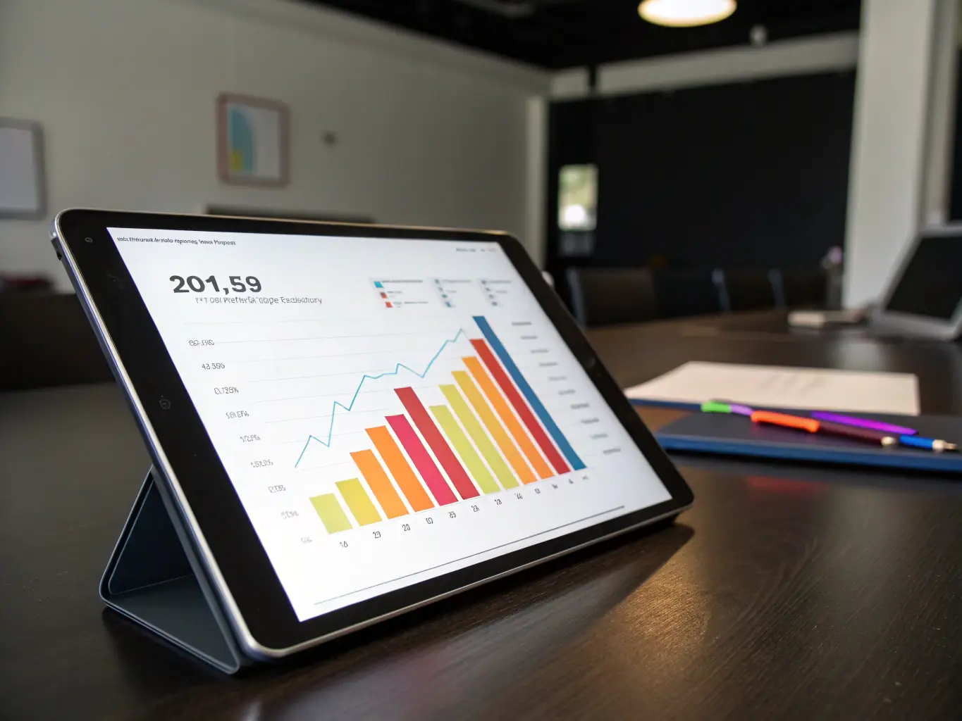 A graph showing reduced operational costs after implementing the AI receptionist software, highlighting cost savings.