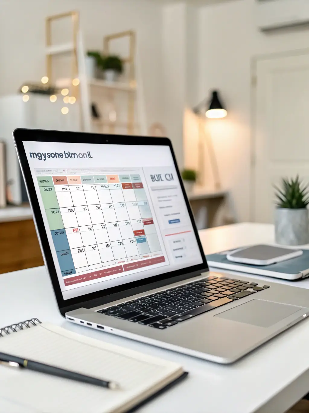 An AI receptionist seamlessly booking an appointment in a calendar, highlighting OVSTELECOM's automated scheduling feature.