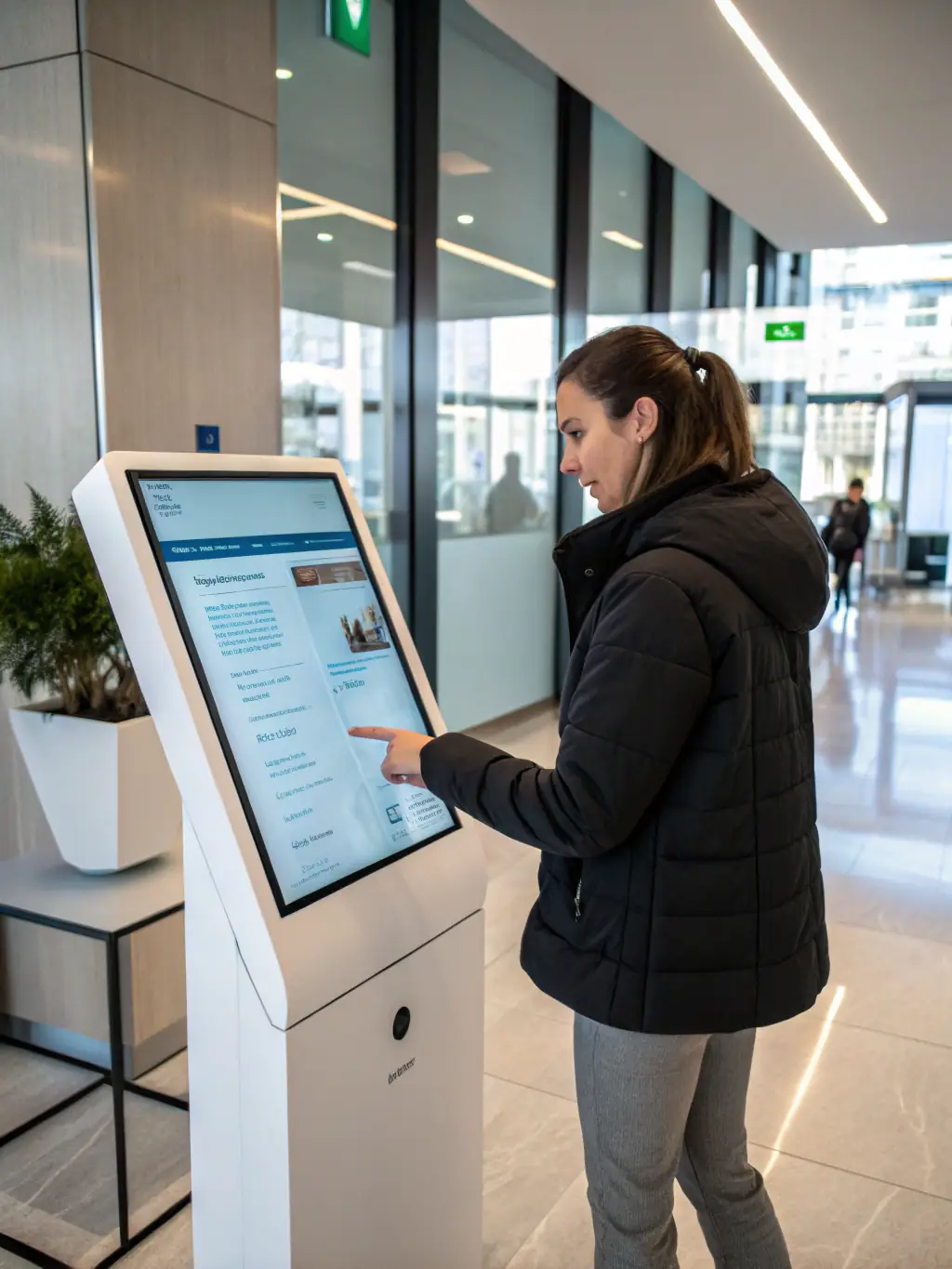 An AI receptionist efficiently answering frequently asked questions, demonstrating OVSTELECOM's ability to provide instant support.