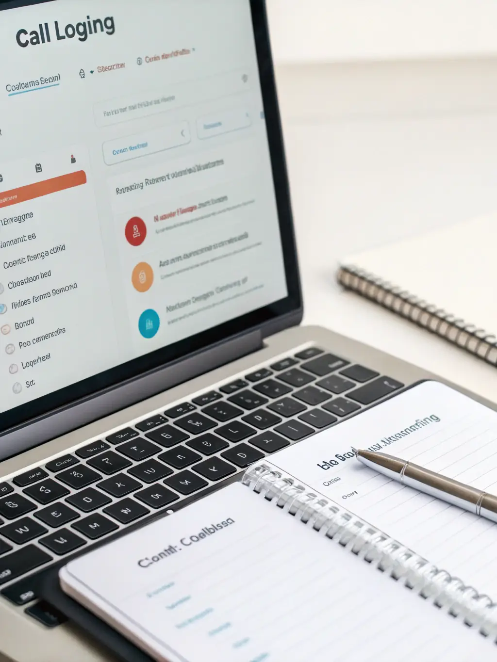 A close-up shot of the OVSTELECOM software interface displaying an active call log with details such as caller ID, call duration, and notes.